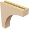 Ekena Millwork 3"W x 12"D x 12"H Thin Huntington Rough Cedar Woodgrain TimberThane Corbel, Primed Tan CORUR03X12X12HUNRCPR - alternate 5